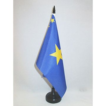 DRAPEAU DE TABLE RÉPUBLIQUE DU CONGO-LÉOPOLDVILLE  21x14cm - PETIT DRAPEAUX DE BUREAU CONGOLAIS 14 x 21 cm