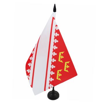 DRAPEAU DE TABLE ALSACE 21x14cm - PETIT DRAPEAUX 14 x 21 cm ALSACIEN - FRANCE - Bureau