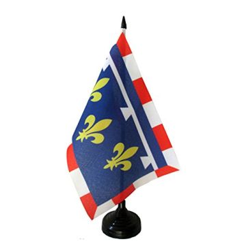 DRAPEAU DE TABLE CENTRE 21x14cm - PETIT DRAPEAUX 14 x 21 cm CENTRISTE - FRANCE - Bureau