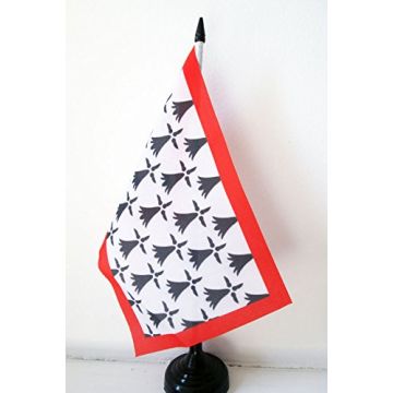 DRAPEAU DE TABLE LIMOUSIN 21x14cm - PETIT DRAPEAUX 14 x 21 cm LIMOUSIN - FRANCE - Bureau