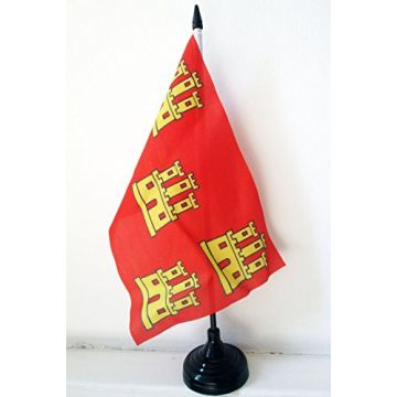 DRAPEAU DE TABLE POITOU-CHARENTES 21x14cm - PETIT DRAPEAUX 14 x 21 cm PICTO-CHARENTAIS - FRANCE - Bureau