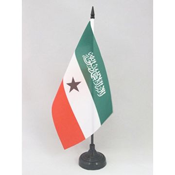 DRAPEAU DE TABLE SOMALILAND 21x14cm - PETIT DRAPEAUX DE BUREAU SOMALI 14 x 21 cm