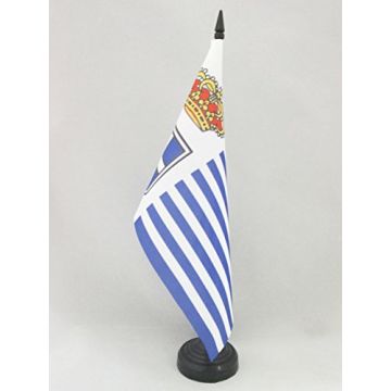 DRAPEAU DE TABLE SEBORGA 21x14cm - PETIT DRAPEAUX DE BUREAU ITALIEN - ITALIE 14 x 21 cm