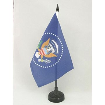 DRAPEAU DE TABLE USA PRÉSIDENT 21x14cm - PETIT DRAPEAUX DE BUREAU AMÉRICAIN - ETATS-UNIS 14 x 21 cm