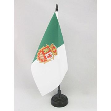 DRAPEAU DE TABLE FUERTEVENTURA 21x14cm - PETIT DRAPEAUX DE BUREAU DE FUERTEVENTURA - ILES CANARIES 14 x 21 cm