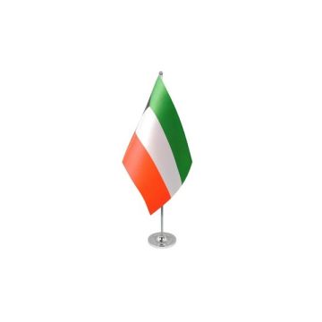 DRAPEAU DE TABLE prestige KOWEÏT 22x15cm en SATIN - GRAND DRAPEAUX DE BUREAU KOWEÏTIEN 15 x 22 cm