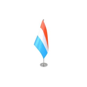 DRAPEAU DE TABLE prestige LUXEMBOURG 22x15cm en SATIN - GRAND DRAPEAUX DE BUREAU LUXEMBOURGEOIS 15 x 22 cm