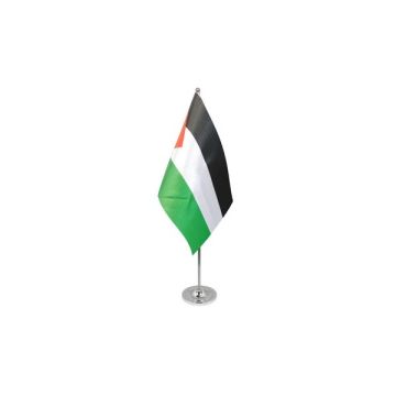 DRAPEAU DE TABLE prestige PALESTINE 22x15cm en SATIN - GRAND DRAPEAUX DE BUREAU PALESTINIEN 15 x 22 cm