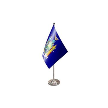 DRAPEAU DE TABLE prestige NEW YORK 22x15cm en SATIN - GRAND DRAPEAUX DE BUREAU NEW YORKAIS - ETAT AMÉRICAIN - USA - ETATS-UNIS 15 x 22 cm