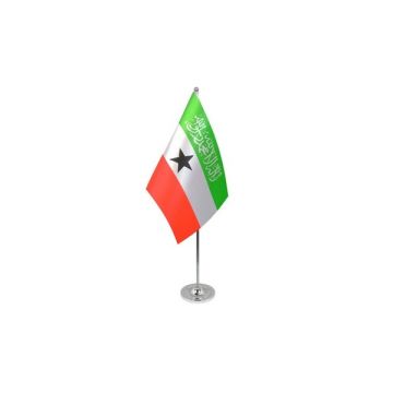DRAPEAU DE TABLE prestige SOMALILAND 22x15cm en SATIN - GRAND DRAPEAUX DE BUREAU SOMALI 15 x 22 cm