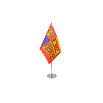 DRAPEAU DE TABLE prestige ROYAL ROYAUME-UNI 22x15cm en SATIN - GRAND DRAPEAUX DE BUREAU ANGLAIS 15 x 22 cm