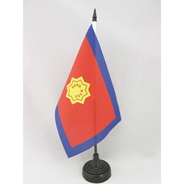 DRAPEAU DE TABLE ARMÉE DU SALUT 21x14cm - PETIT DRAPEAUX DE BUREAU CHRÉTIEN SANG ET FEU 14 x 21 cm
