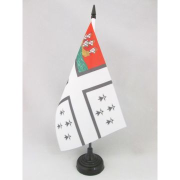 DRAPEAU DE TABLE VILLE DE NANTES 21x14cm - PETIT DRAPEAUX DE BUREAU NANTAIS 14 x 21 cm