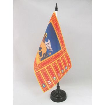 DRAPEAU DE TABLE VÉNÉTIE 21x14cm - PETIT DRAPEAUX DE BUREAU VÉNITIEN - VENETO - ITALIE 14 x 21 cm