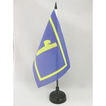 DRAPEAU DE TABLE ITALIE MUSSOLINI 21x14cm - PETIT DRAPEAUX DE BUREAU FASCISTE DU DUCE ITALIEN  14 x 21 cm