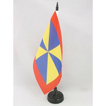 DRAPEAU DE TABLE DUCHÉ DE PARME 1851-1859 21x14cm - PETIT DRAPEAUX DE BUREAU ROYAUME ITALIE 14 x 21 cm