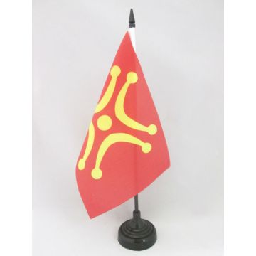 DRAPEAU DE TABLE CANTABRIE INDÉPENDENTISTE 21x14cm - PETIT DRAPEAUX DE BUREAU RÉGIONALISTE LABARO CANTABRIA 14 x 21 cm