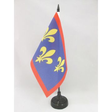 DRAPEAU DE TABLE PROVINCE DU BERRY 21x14cm - PETIT DRAPEAUX DE BUREAU BERRI - FRANCE 14 x 21 cm
