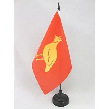DRAPEAU DE TABLE PROVINCE D\'AUNIS 21x14cm - PETIT DRAPEAUX DE BUREAU CHARENTE-MARITIME - FRANCE 14 x 21 cm
