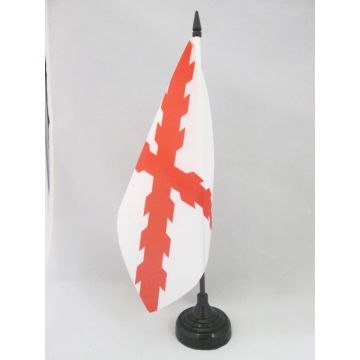 DRAPEAU DE TABLE DUCHÉ DE BOURGOGNE 21x14cm - PETIT DRAPEAUX DE BUREAU CROIX BOURGUIGNONNE 14 x 21 cm