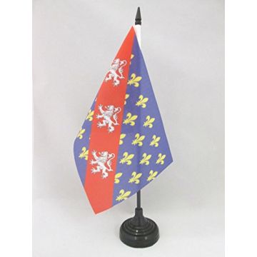 DRAPEAU DE TABLE DÉPARTEMENT DE LA CREUSE 21x14cm - PETIT DRAPEAUX DE BUREAU FRANCE 14 x 21 cm