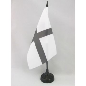 DRAPEAU DE TABLE BRETAGNE KROAZ DU 21x14cm - PETIT DRAPEAUX DE BUREAU BRETON - CROIX BRETONNE 14 x 21 cm