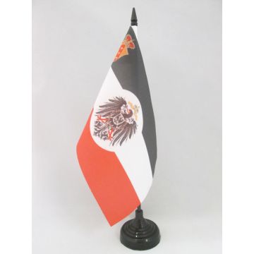DRAPEAU DE TABLE ALSACE-LORRAINE 1871-1919 21x14cm - PETIT DRAPEAUX DE BUREAU DU REICHSLAND ELSASS-LOTHRINGEN 14 x 21 cm