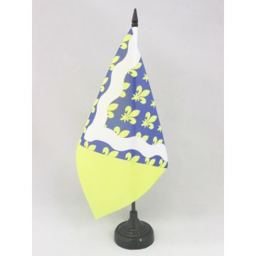 DRAPEAU DE TABLE VAL-DE-MARNE 21x14cm - PETIT DRAPEAUX DE BUREAU DÉPARTEMENT FRANÇAIS - ÎLE-DE-FRANCE 14 x 21 cm