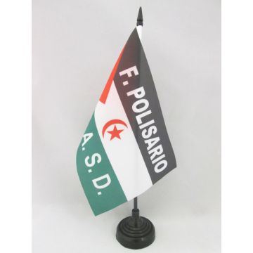 DRAPEAU DE TABLE SAHARA OCCIDENTAL LIBRE 21x14cm - PETIT DRAPEAUX DE BUREAU RASD SAHRAOUI 14 x 21 cm