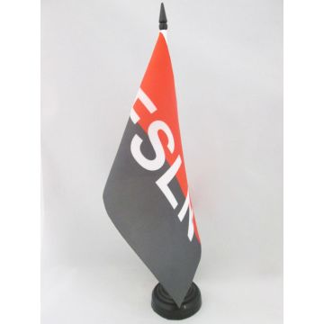 DRAPEAU DE TABLE NICARAGUA FSLN 21x14cm - PETIT DRAPEAUX DE BUREAU FRONT SANDINISTE DE LIBÉRATION NATIONALE 14 x 21 cm