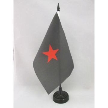 DRAPEAU DE TABLE ARMÉE ZAPATISTE DE LIBÉRATION NATIONALE 21x14cm - PETIT DRAPEAUX DE BUREAU EZLN MEXIQUE 14 x 21 cm