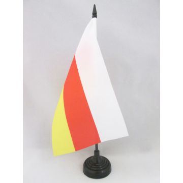 DRAPEAU DE TABLE OSSÉTIE DU SUD 21x14cm - PETIT DRAPEAUX DE BUREAU GÉORGIE 14 x 21 cm