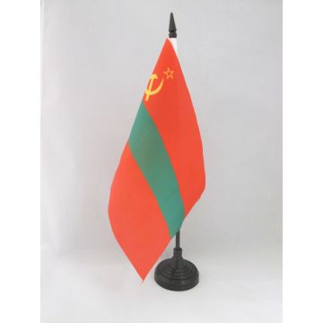 DRAPEAU DE TABLE TRANSNISTRIE 21x14cm - PETIT DRAPEAUX DE BUREAU RÉPUBLIQUE MOLDAVE DU DNIESTR - MOLDAVIE 14 x 21 cm