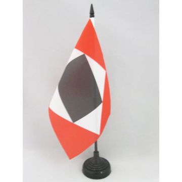 DRAPEAU DE TABLE VENEZUELA GUERRE À MORT 21x14cm - PETIT DRAPEAUX DE BUREAU GUERRA A MUERTE DE BOLIVAR 14 x 21 cm