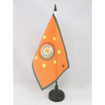 DRAPEAU DE TABLE CHEROKEES 21x14cm - PETIT DRAPEAUX DE BUREAU DES CHÉROKÎS - INDIEN D\'AMÉRIQUE 14 x 21 cm