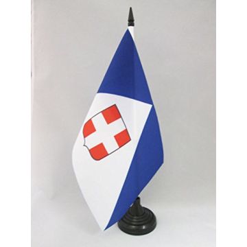 DRAPEAU DE TABLE HAUTE-SAVOIE 21x14cm - PETIT DRAPEAUX DE BUREAU DÉPARTEMENT HAUT-SAVOYARD 14 x 21 cm