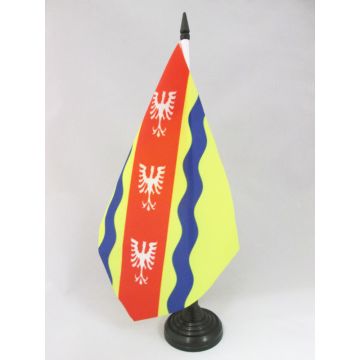DRAPEAU DE TABLE MEURTHE-ET-MOSELLE 21x14cm - PETIT DRAPEAUX DE BUREAU DÉPARTEMENT MOSELLAN 14 x 21 cm