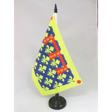 DRAPEAU DE TABLE PAS-DE-CALAIS 21x14cm - PETIT DRAPEAUX DE BUREAU DÉPARTEMENT CALAISIEN 14 x 21 cm