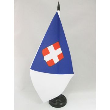DRAPEAU DE TABLE DÉPARTEMENT DE LA SAVOIE 21x14cm - PETIT DRAPEAUX DE BUREAU DÉPARTEMENT SAVOYARD 14 x 21 cm