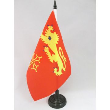 DRAPEAU DE TABLE TARN-ET-GARONNE 21x14cm - PETIT DRAPEAUX DE BUREAU DÉPARTEMENT TARN-ET-GARONNAIS 14 x 21 cm