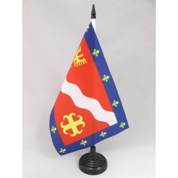 DRAPEAU DE TABLE VAL D\'OISE 21x14cm - PETIT DRAPEAUX DE BUREAU DÉPARTEMENT VAL-D\'OISIEN 14 x 21 cm