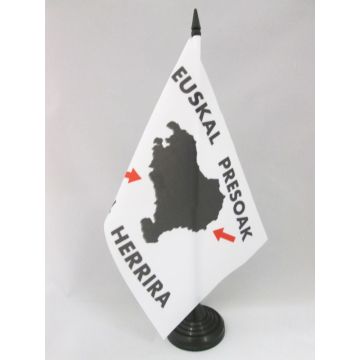DRAPEAU DE TABLE PAYS BASQUE EUSKAL HERRIRA 21x14cm - PETIT DRAPEAUX DE BUREAU EUSKADI PRESOAK 14 x 21 cm
