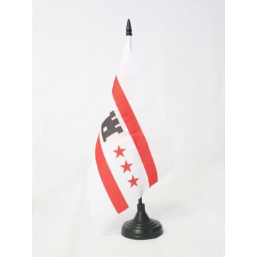 DRAPEAU DE TABLE PROVINCE DE DRENTHE 21x14cm - PETIT DRAPEAUX DE BUREAU DRAUXTHE AUX PAYS-BAS 14 x 21 cm