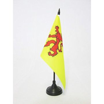 DRAPEAU DE TABLE PROVINCE DE HOLLANDE-MÍ?RIDIONALE 21x14cm - PETIT DRAPEAUX DE BUREAU ZUID-HOLLAND AUX PAYS-BAS 14 x 21 cm