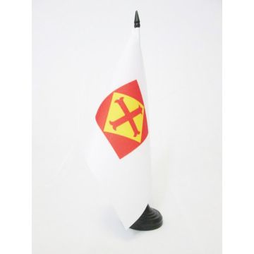 DRAPEAU DE TABLE CONFÍ?DÍ?RATION ESPAGNOLE DES DROITES AUTONOMES 21x14cm - PETIT DRAPEAUX DE BUREAU CEDA - GUERRE D\'ESPAGNE 14 x 21 cm