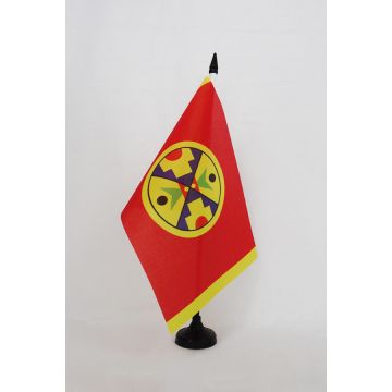 Drapeau de table Natuaqanek du Nouveau-Brunswick 21x14cm - PETIT Drapeaux DE BUREAU Eel Ground 14 x 21 cm