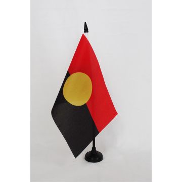 Drapeau de table Aborigènes d\'Australie 21x14cm - PETIT Drapeaux DE BUREAU arborigène australien 14 x 21 cm