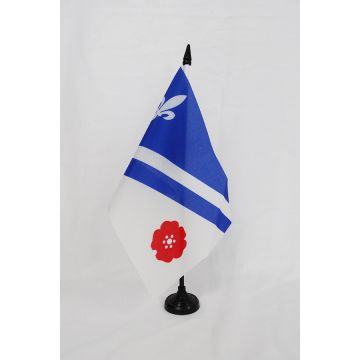 Drapeau de table Franco-Albertains 21x14cm - PETIT Drapeaux DE BUREAU des français d\'Alberta 14 x 21 cm