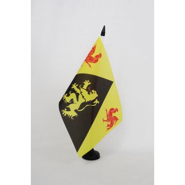 Drapeau de table Province de Brabant wallon 21x14cm - PETIT Drapeaux DE BUREAU de Wallonie 14 x 21 cm