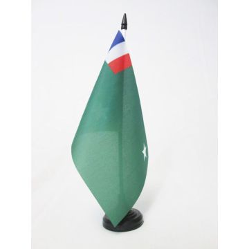 DRAPEAU DE TABLE TOGO FRANÍ?AIS 1916-1960 21x14cm - PETIT DRAPEAUX DE BUREAU TOGOLAND ORIENTAL - FRANCE COLONIALE 14 x 21 cm
